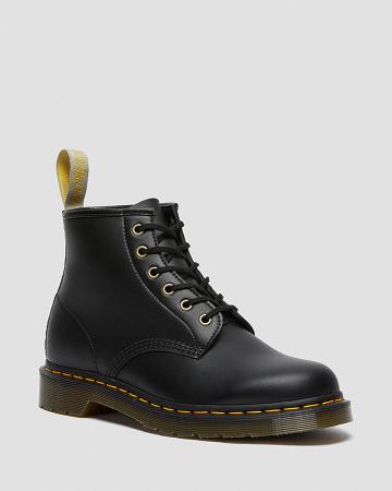 Black Men's Dr Martens Vegan 101 Felix Ankle Boots | CA 455MQZ